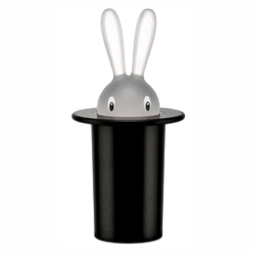 (Black) Toothpick Storage Box Dustproof Self-picking Rabbit Toothpick Holder