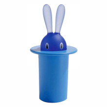 (Blue) Toothpick Storage Box Dustproof Self-picking Rabbit Toothpick Holder