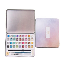 Metallic Watercolor Set 36 Colors Pearlescent Solid Watercolor Pigment Set