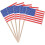 100 Pack Mini Usa Flag Paper Picks For Fruits, Cocktails, Food, Toothpicks, World Flags Crday Gift 1