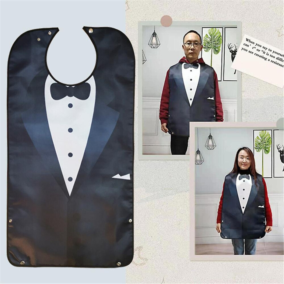 (A) Elderly Bibs Food Pocket Adult Bib Waterproof  Dining Bib
