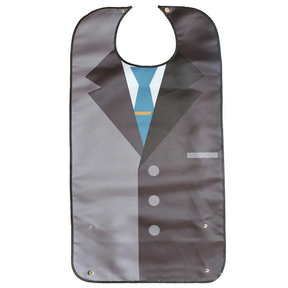 (C) Elderly Bibs Food Pocket Adult Bib Waterproof  Dining Bib