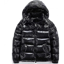 Shiny Down Jacket Men's Winter Jacket Stand Collar Down Jacket With Hood