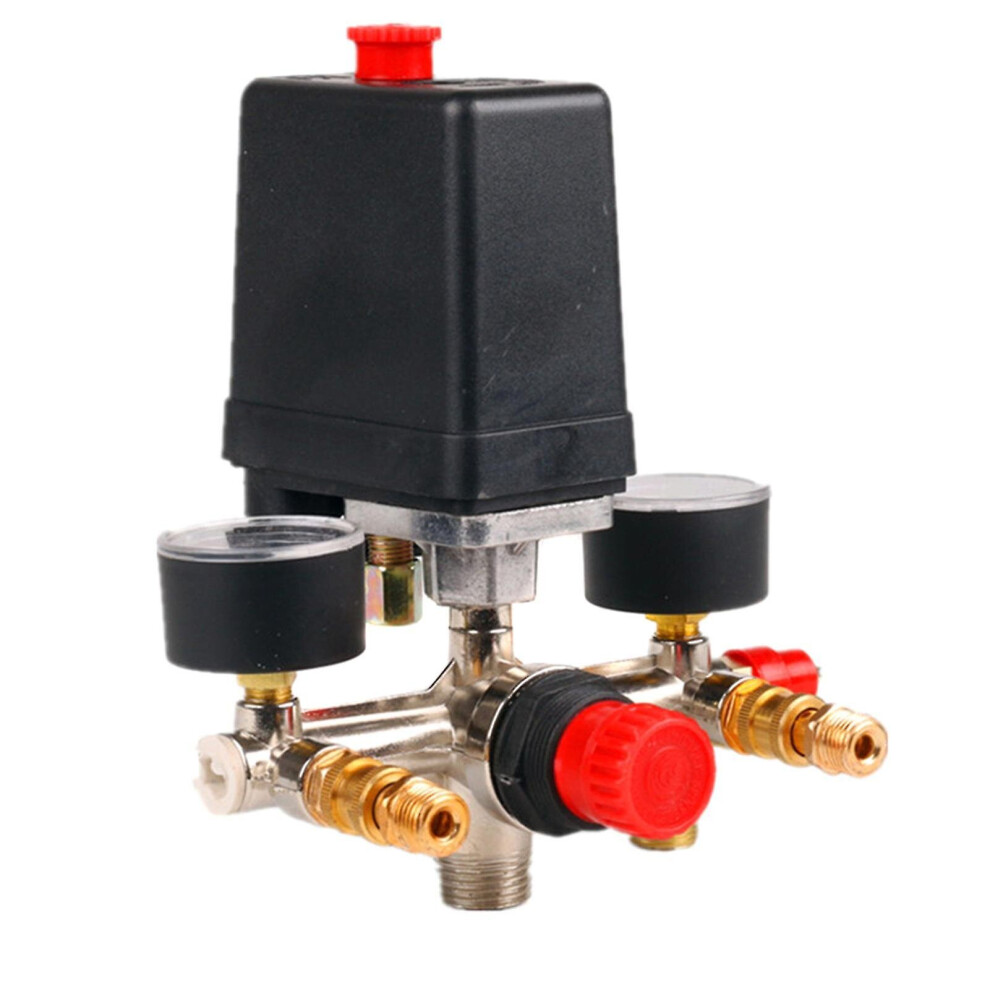 90-120Psi Air Compressor Manifold Regulator Gauges Pressure Durable Switch Control 9172662355253