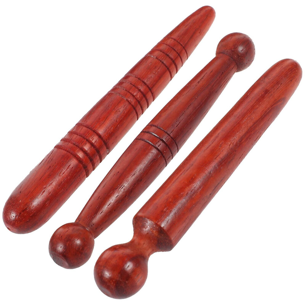 3pcs Wooden Massage Sticks Acupuncture Point Sticks Foot Massage Tools Manual Acupressure Tools