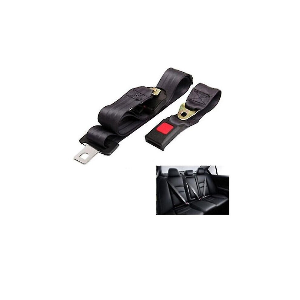 2pcs Car Seat Belt Seatbelt 2 Point Auto Vehicle Car Seat Belt 2-point Buckle Auto Car Safety Seat Belt