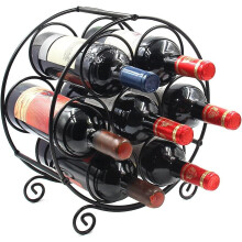 Metal 7 Bottles Wine Rack, Freestanding Tabletop Wine Holder
