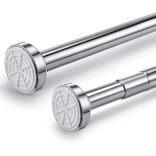 Stainless Steel Telescopic Rod 150 Cm-260 Cm Extendable, Shower Curtain Rod Without Drilling, Clamping Rod Adjustable By Turning, Secure Hold As A Sho