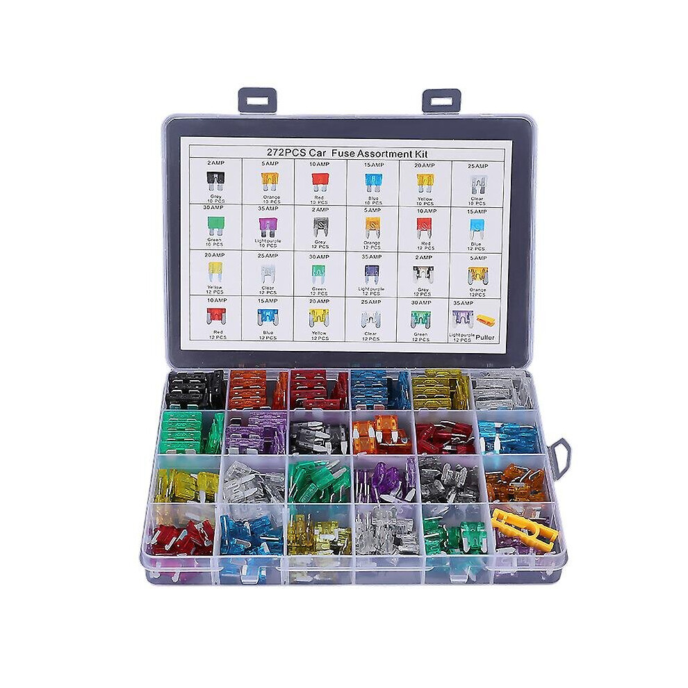 272Pcs-Car Blade Fuse Assortment Kit,Fuses-Standard 9172662359329