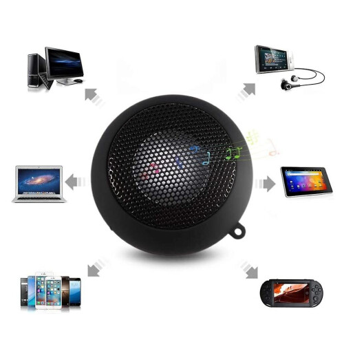 Mini Speaker Portable Rechargeable Travel Speaker With Aux Input Wired 3.5mm Headphone 1