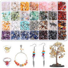 1400 Pcs Crystal Jewelry Making Kit 28 Colors Gemstone Beads For Jewelry Making