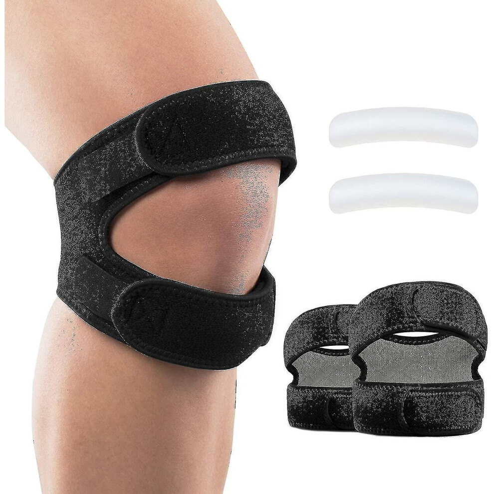 Patellar Tendon Support Strap 2 Pack, Knee Pain Relief And Patella Tendon Strap For Men