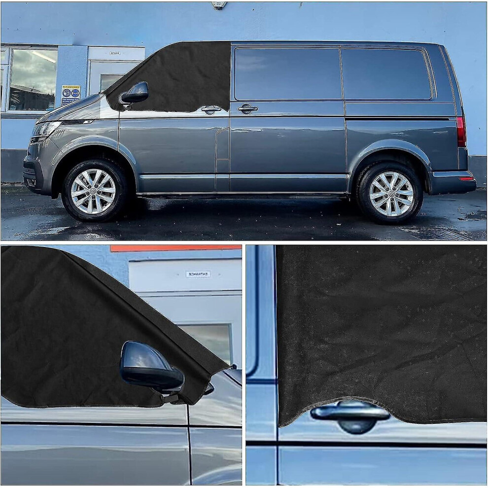 Car Windscreen Cover Sunshade Windshield Frost Snow Cover For T6 Van - Black 9172662351804