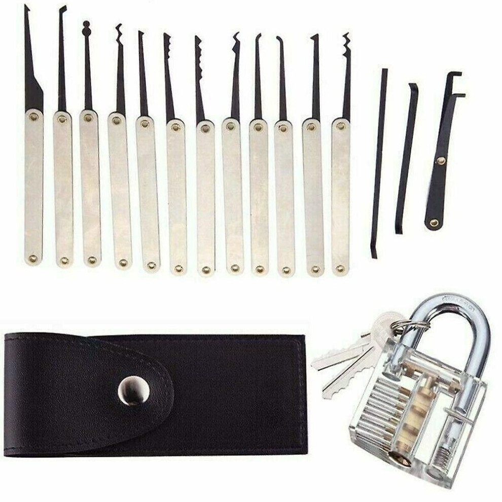 15Pcs/Set Lock Pick Tools Unlocking Set Key Extractor Practice Lock 9172662361896