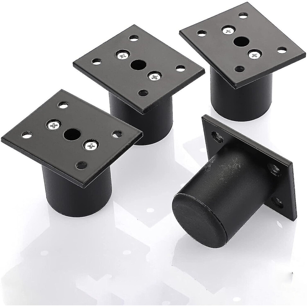 4pcs Adjustable Furniture Legs Bed Legs Raise Furniture Aluminum Alloy Leg For Bed Base,cabinet,table (black,height 50mm)- Snngv