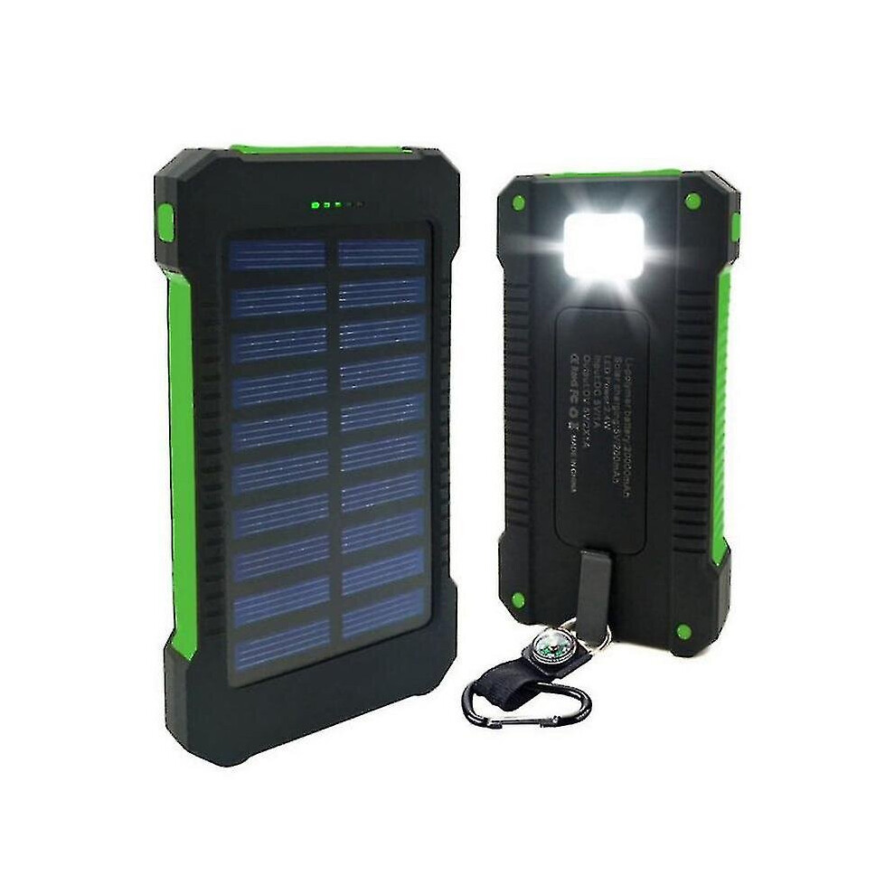 50000mah High Capacity Solar Power Bank With Dual Usb Charger Ports For Iphone, Ipad, Android, Camera, Perfect For Outdoor Activities As Camping,