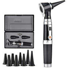 3x Otoscope With Led, Portable Handheld Ear Check Magnifier With 8 Caps And 1 Storage Case For Doctor Nurse Adult Kid Dog Cat Pet Raoliang