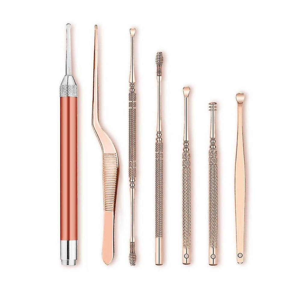 Ear Wax Removal Led Flashlight Tool Set For Baby And Adults Ear Pick Stainless Steel
