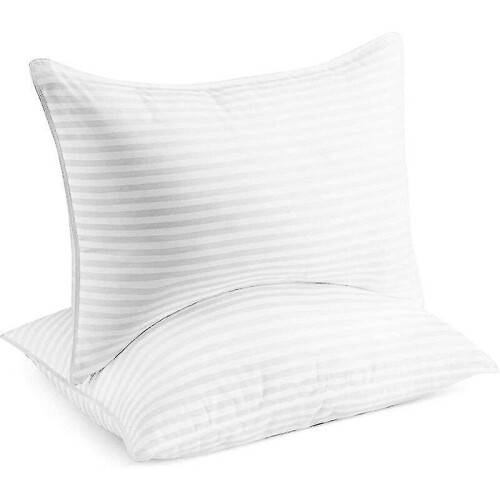 Beckham Hotel Collection Bed Pillows For Sleeping - Queen Size, Set Of 2 - Cooling, Luxury Gel Pillow For Back, Stomach Or Side Sleepers