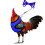 (Blue, M) Adjustable Chicken Harness With Leash- Comfortable Hen Vest Breathable Mesh 1