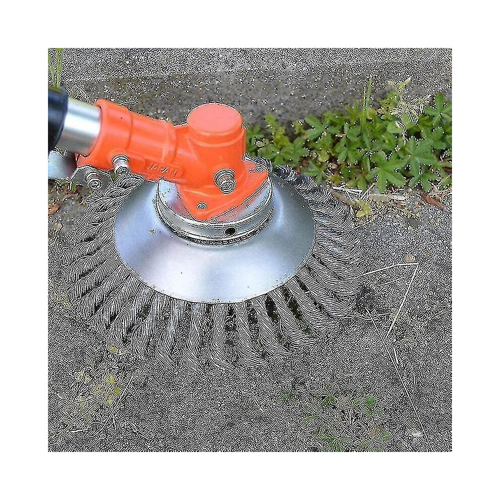 150mm Steel Wire Wheel Garden Weed Brush Lawn Mower Grass Eater Trimmer Tools Garden Grass Trimmer