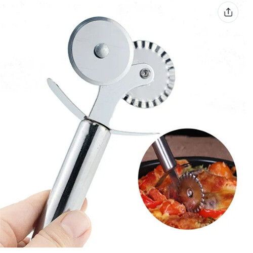 Double Roller Wheels Pizza Cutter