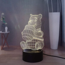 Winnie The Pooh 3d Night Light, Piglet Kids Bedroom Led Night Light Decoration Light, Usb Touch