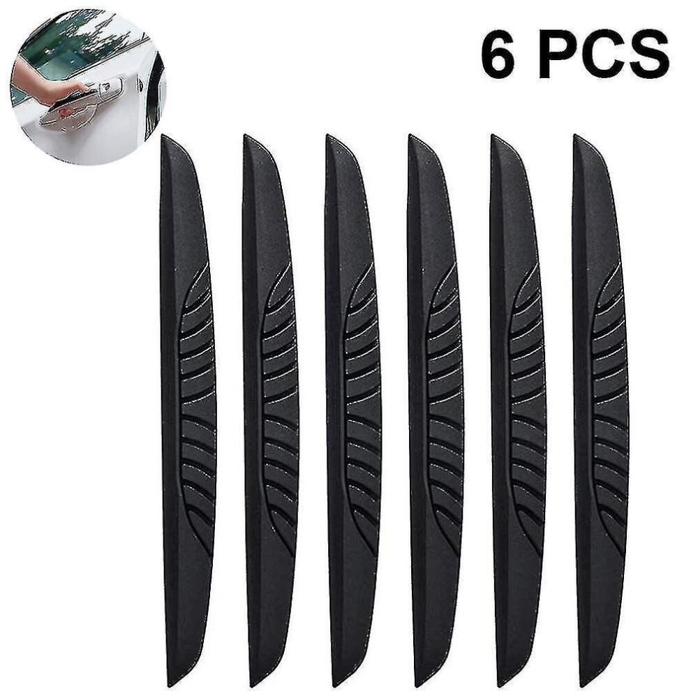 1 Set Of 6-Packs Anti-Collision Patch Bumper Guard Strip Anti-Scratch Bumper Protector Trim Universal Compatible With Cars Suv Pickup Truck Black 9172662378641