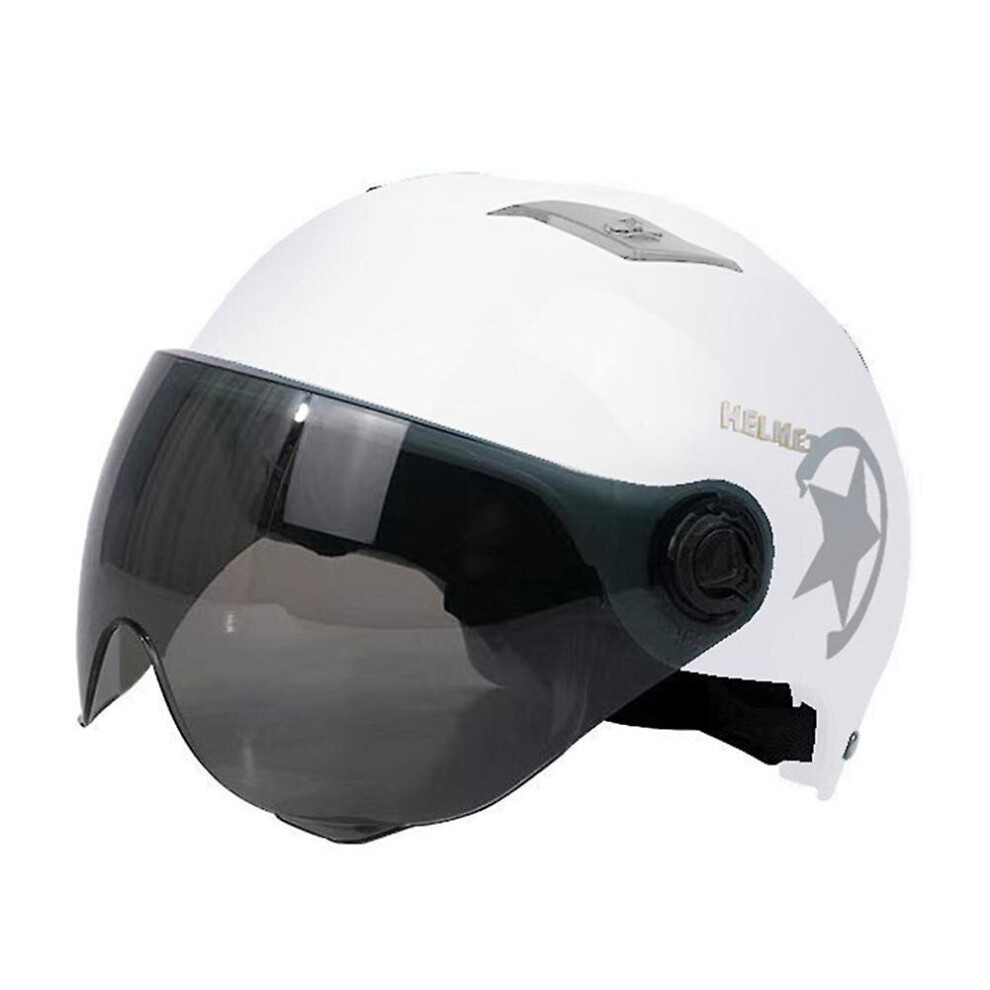 Electric Scooter Helmet With Visor Magnetic Goggles 58-61cm For Men Women
