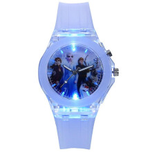 (G) Kids Girls Frozen Anna Elsa Watch Luminous Led Flashing Silicone Watches Gifts