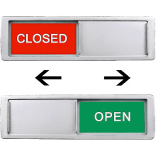 Open Closed Sign, Privacy Slide Door Sign Indicator - Black (do Not Disturb Sign)