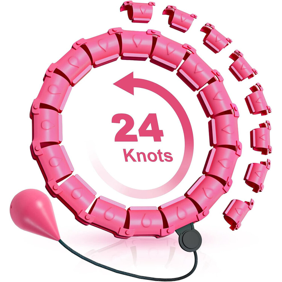 24Knots Lazy Smart Hula Hoop Gym Fitness Thin Waist Weight Loss Circle 