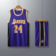 (24#purple, 140cm) Kobe Bryant adult and children's jersey set