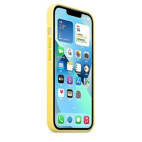 (Lemon Zest) Silicone Case With Magsafe For Iphone 13 Mini Phone Case 2