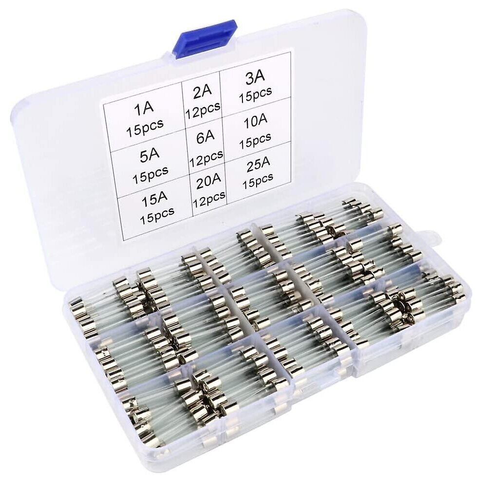126 Pcs Glass Fuse, 6 X 30Mm Glass Cartridge Fuse, Fast Blow Car Fuses, Fast-Blow Glass Fuses (Amp 1A 2A 3A 5A 6A 10A 15A 20A 25A) 9172662392494