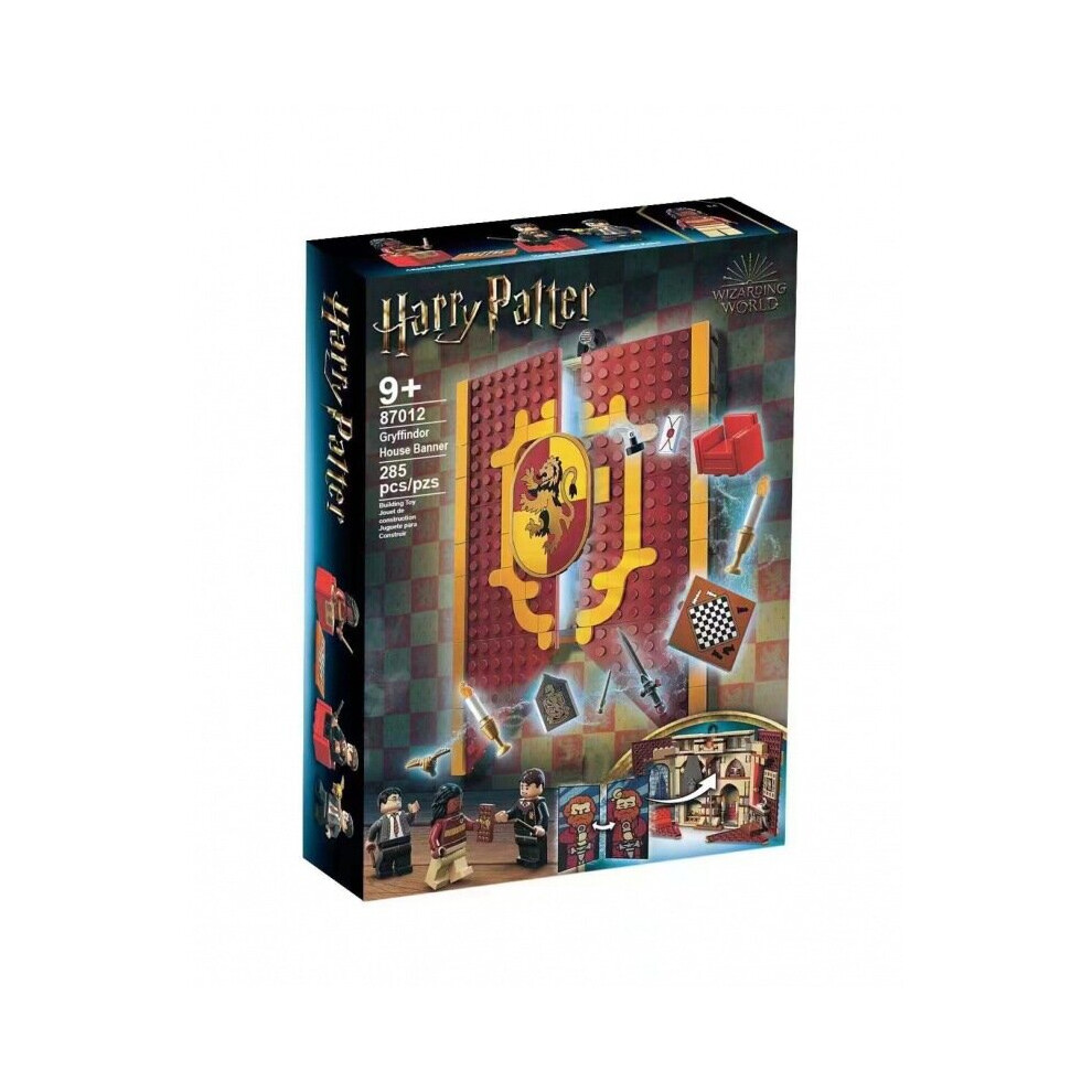 (Gryffindor House Banner Set) For LEGO Harry Potter House Banner Set Common Room Toy Collectible Travel Toys Suitable