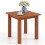 Costway 45x45cm Patio Hardwood Side Table Slatted Tabletop Square Coffee Table 1