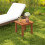 Costway 45x45cm Patio Hardwood Side Table Slatted Tabletop Square Coffee Table 6