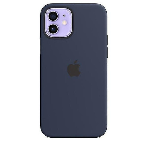 (Deep navy) Silicone Phone Case With Magsafe For Iphone 12