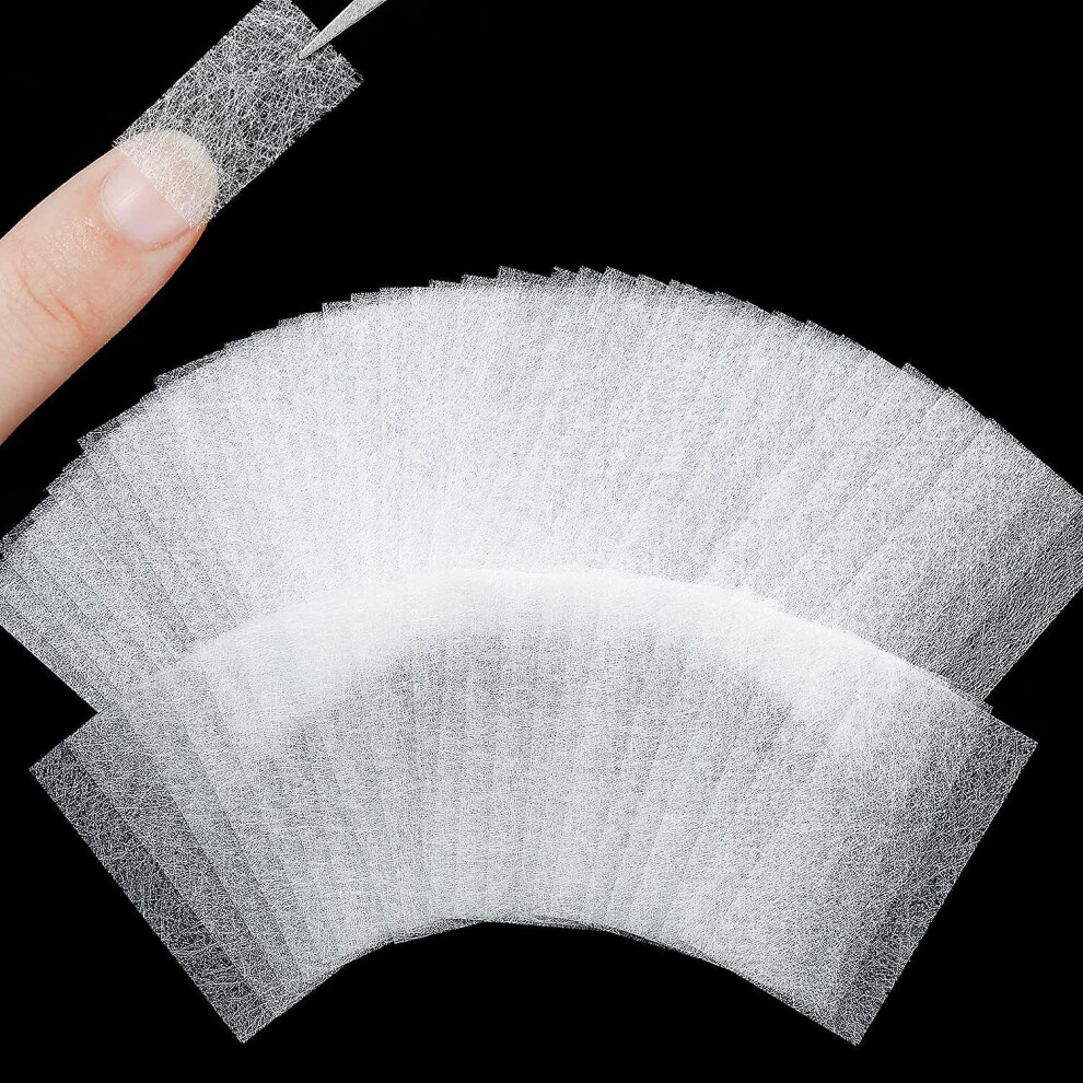 240 Pieces Nail Extension Silk Fiberglass Nail Wrap Non Woven Fiber Gel Nail Care Tool