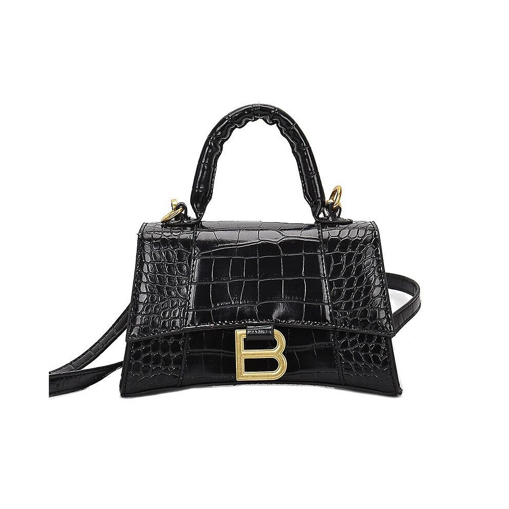 Designer Luxury Soft Top-handle Tote Women Alligator Pu Leather Hourglass Handbag Girl Metal Shoulder Messenger Bags