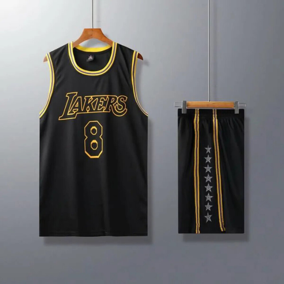 (black XXXL(180cm)) Kobe Bryant adult and children's jersey set