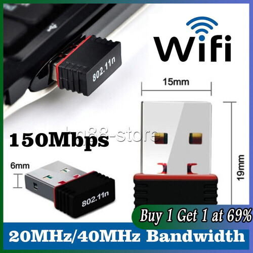 Mini USB WiFi Dongle 802.11 b/g/n Wireless Network Adapter For Windows Laptop/PC