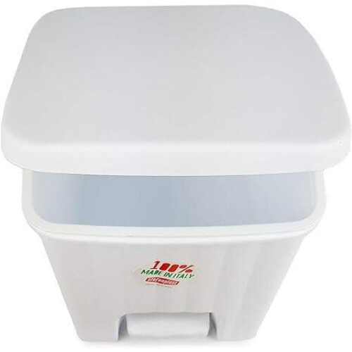 Square Dust Bin Pedalina White 4.5L 2