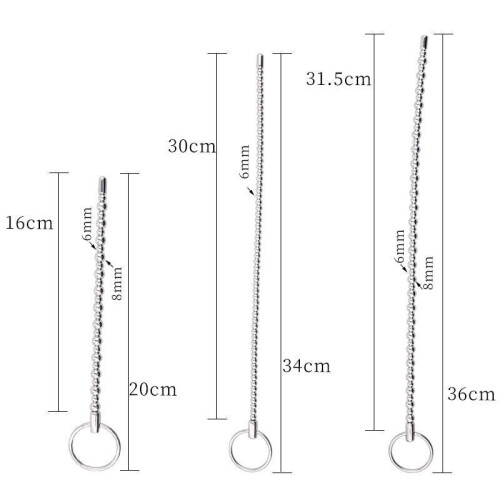 Stainless Steel Ribbed Urethral Dilator (Small)