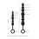 Black Silicone Beaded Booty Toy (Large) 4