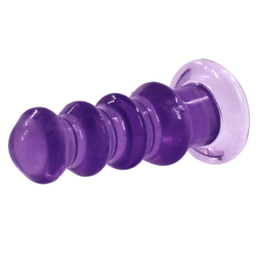 Purple Booty Hunter Silicone Beaded Butt Plug 1