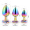 Jewelled Iridescent Metal Butt Plug (3 Piece) 6