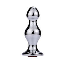 Shafted Bead Stainless Steel Butt Plug (3 Bead)