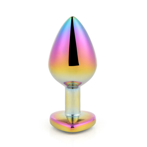 Jewelled Iridescent Metal Butt Plug (3 Piece) 1